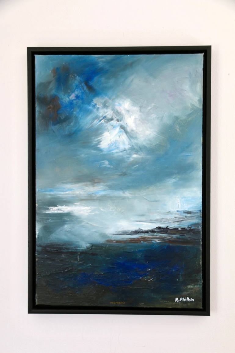 Original Abstract Seascape Painting by Rine Philbin