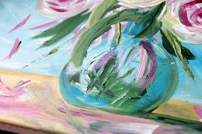 Original Impressionism Floral Painting by Rine Philbin