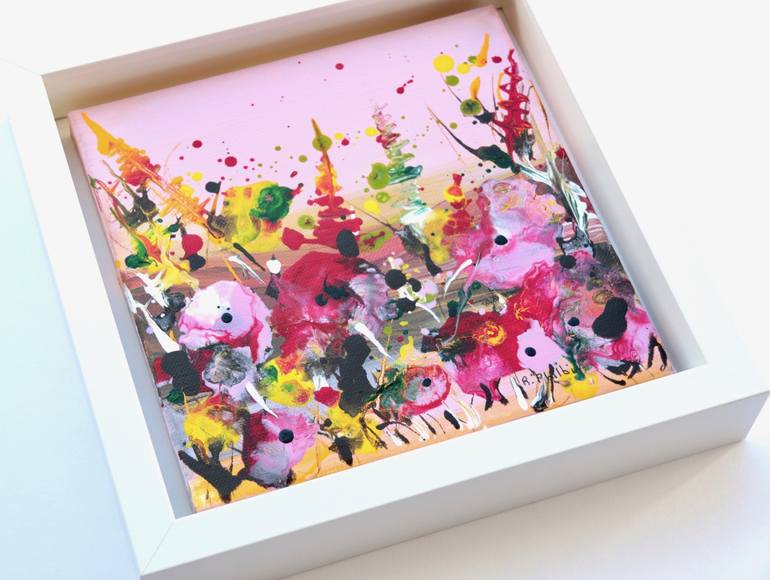 Original Abstract Expressionism Floral Painting by Rine Philbin