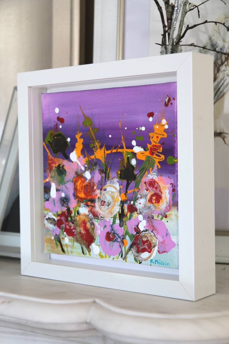 Original Abstract Floral Painting by Rine Philbin