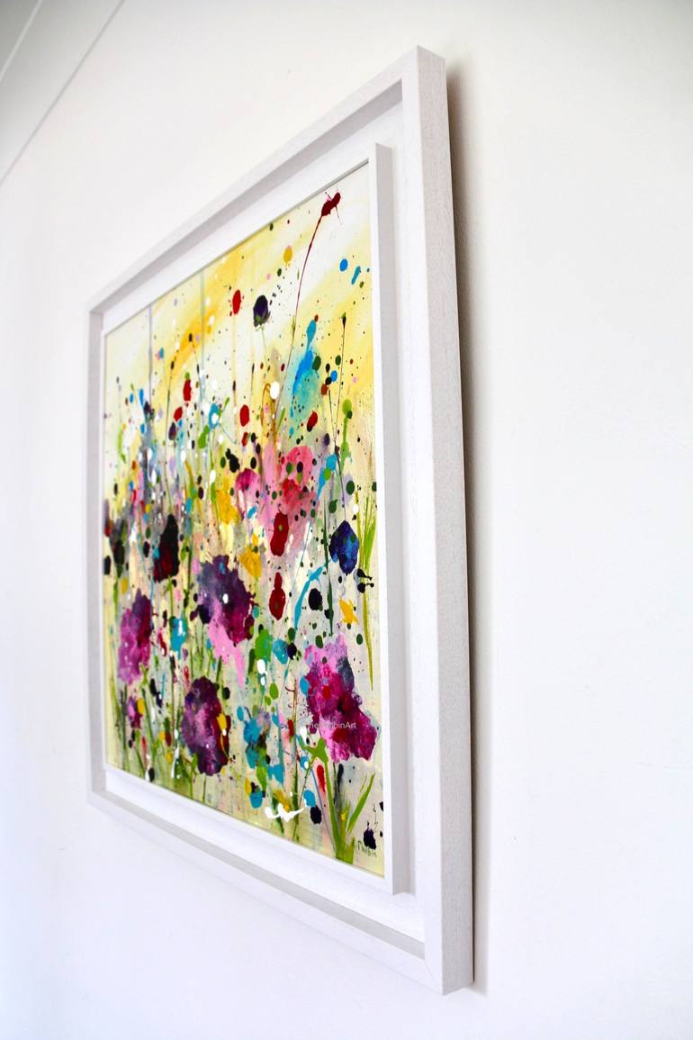 Original Expressionism Floral Painting by Rine Philbin