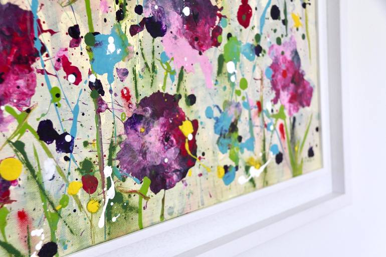 Original Expressionism Floral Painting by Rine Philbin