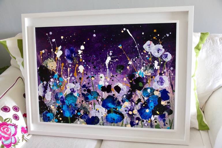 Original Abstract Floral Painting by Rine Philbin