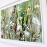 Inspired by the variety of long grass and field flowers in the countryside. Buzzing with life an an abundance of diverse nature. A loose style to give the airy feel of summer and the scent of the grass. Ready to hang. Cord at back. Sides of canvas are painted.