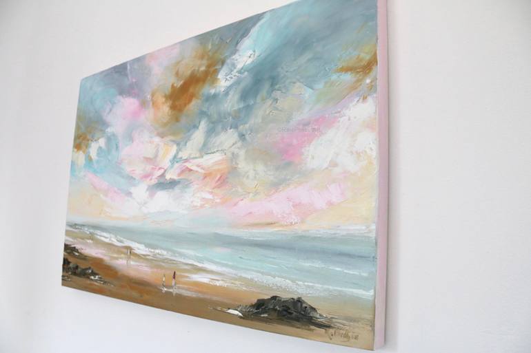 Original Expressionism Seascape Painting by Rine Philbin