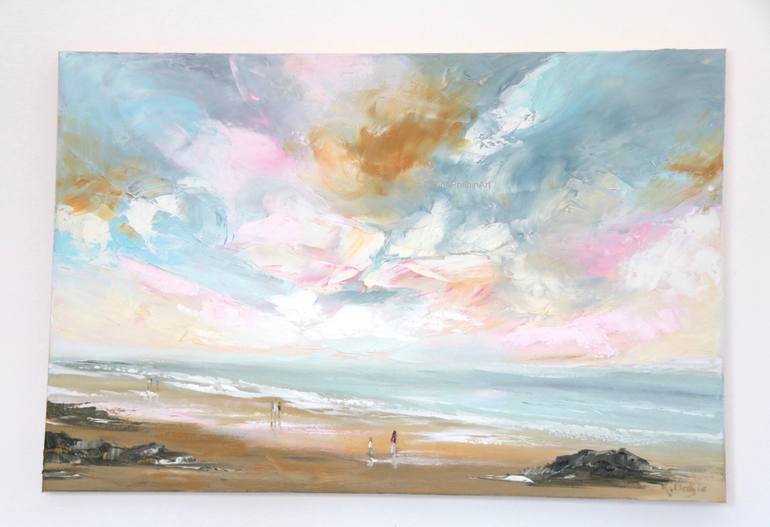 Original Expressionism Seascape Painting by Rine Philbin