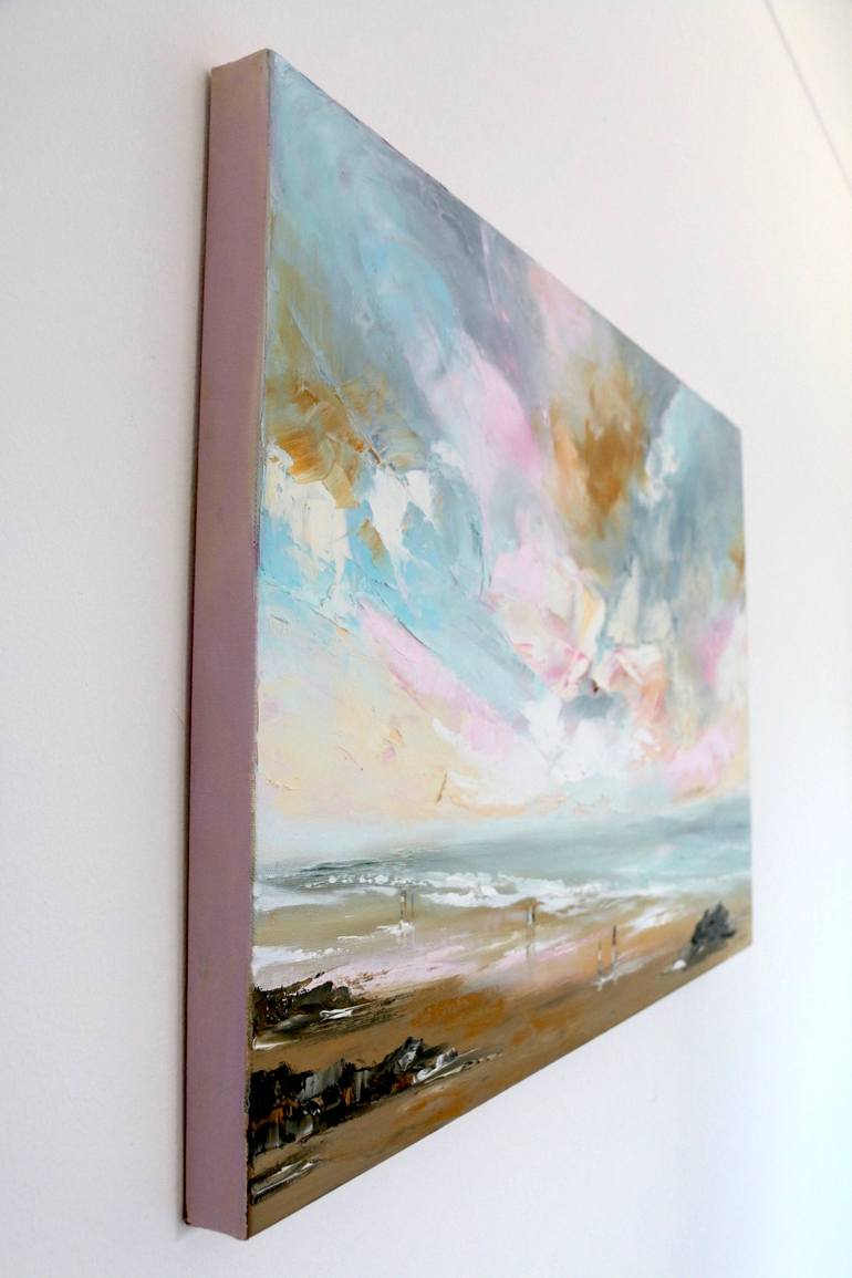 Original Expressionism Seascape Painting by Rine Philbin