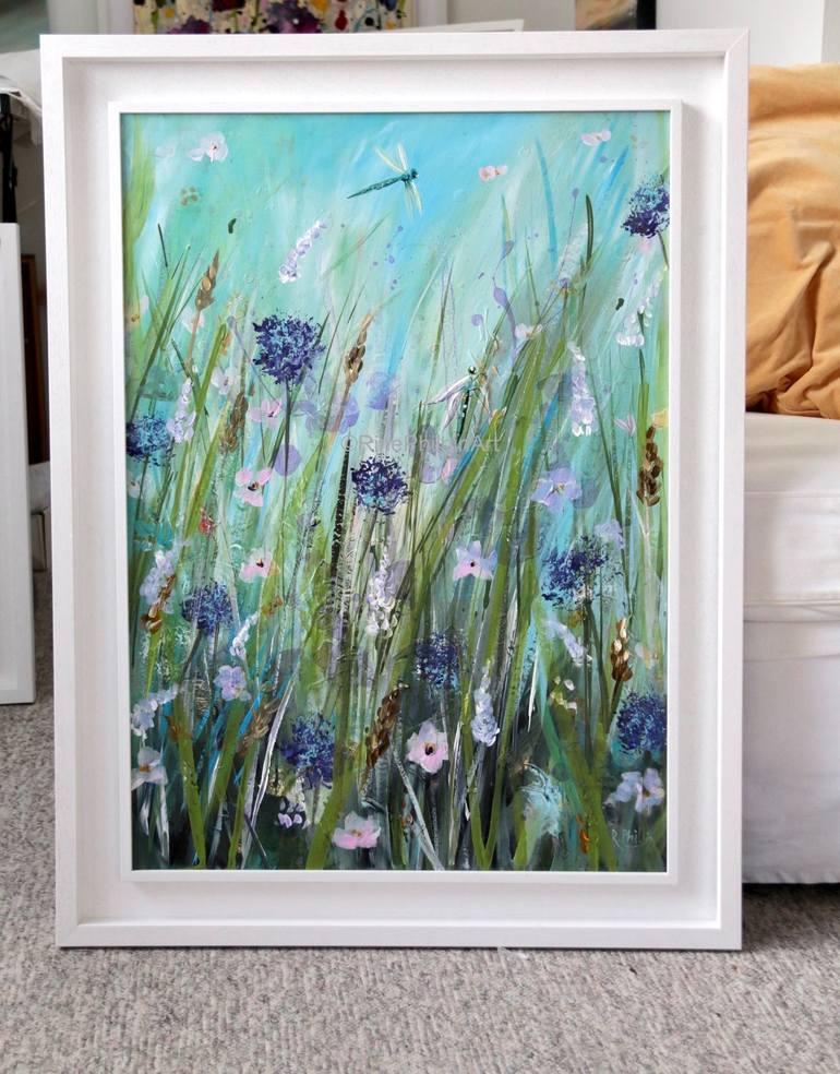 Original Expressionism Garden Painting by Rine Philbin