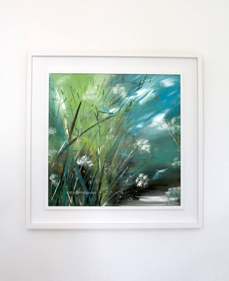 Original Fine Art Garden Painting by Rine Philbin