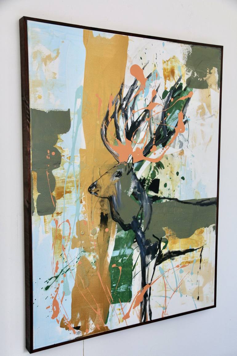 Original Abstract Animal Painting by Rine Philbin