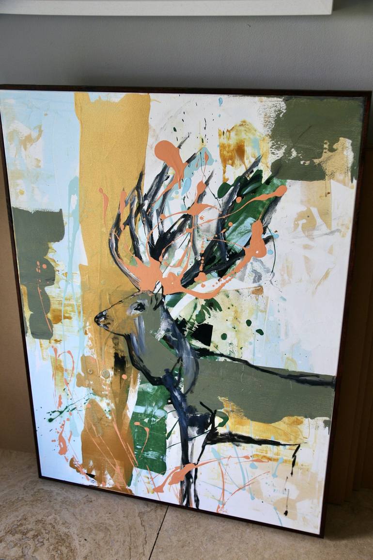 Original Abstract Animal Painting by Rine Philbin