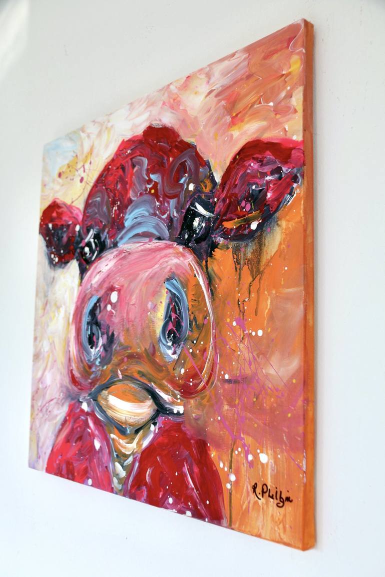 Original Abstract Animal Painting by Rine Philbin