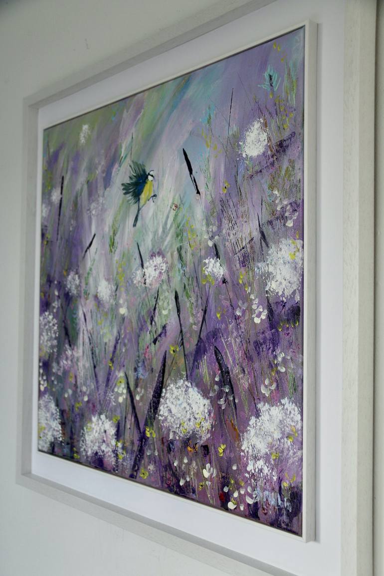 Original Abstract Floral Painting by Rine Philbin