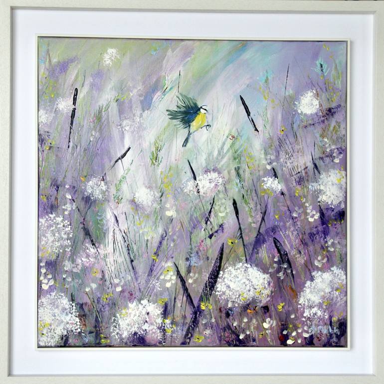 Original Abstract Floral Painting by Rine Philbin