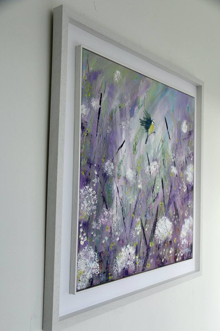 Original Abstract Floral Painting by Rine Philbin