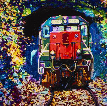 Print of Abstract Train Paintings by Bobby Logic