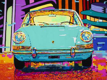 Original Abstract Automobile Paintings by Bobby Logic