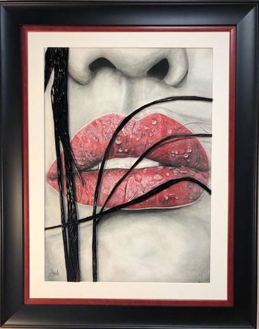 Saatchi Art Artist Arash Rahimi; Mixed Media, “A road to her lips - Limited Edition of 1” #art