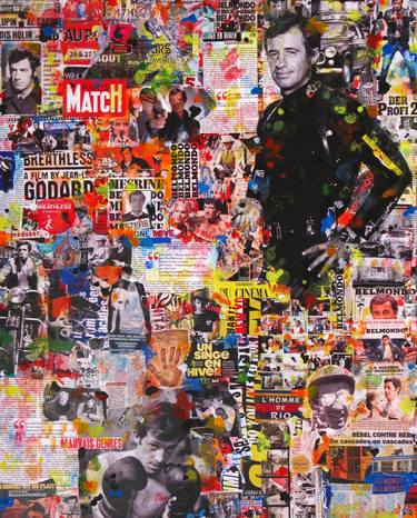 Original Pop Art Pop Culture/Celebrity Collage by Florence Berger
