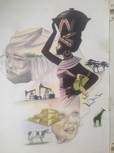 Print of Women Drawings by Brendon Muchabaiwa