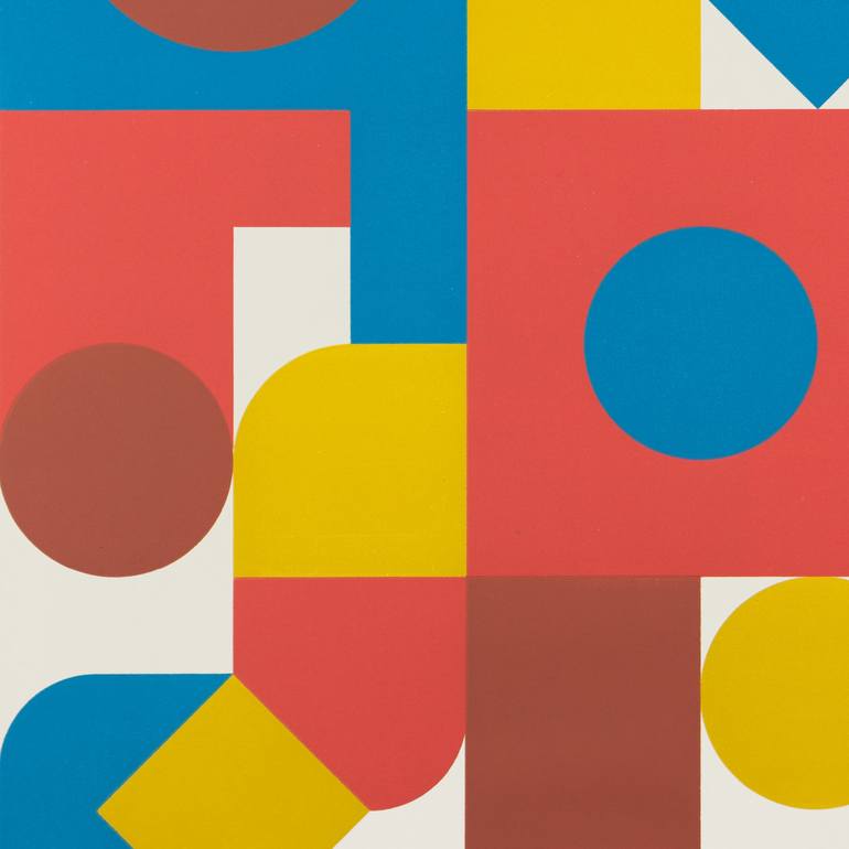 Original Abstract Geometric Printmaking by Miles Butterworth