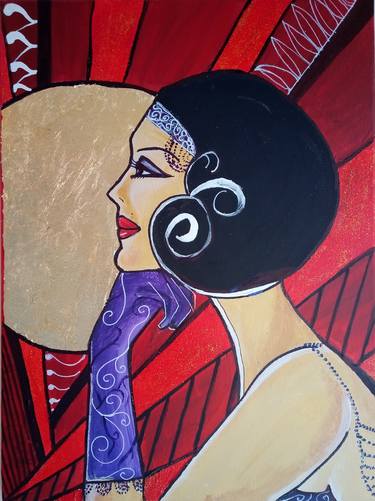 Original Art Deco Abstract Paintings by G M