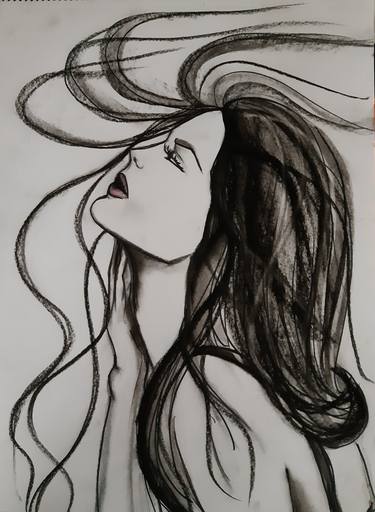 Original Figurative Women Drawings by G M