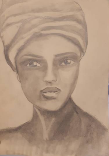 Original Fine Art Women Drawings by G M