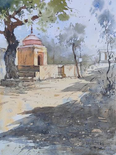 Original Fine Art Landscape Paintings by Ravindra Mahale