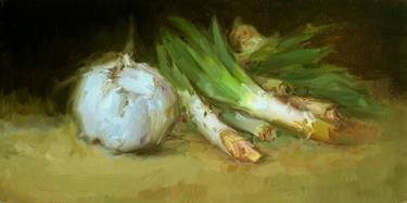 Still life with garlic and shresht (lat. Eremuarm) thumb
