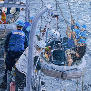 Original Realism Ship Paintings by Jacob Mazurek