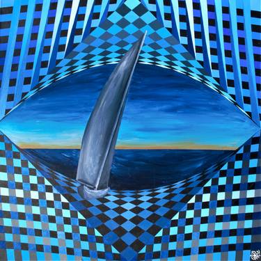 Print of Abstract Sailboat Paintings by Jacob Mazurek