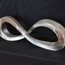 The work was inspired by the infinity math sign, it was a one dimensional sign, I made it into a three dimensional figure.
     I want people to think about endlessness, something beyond themselves, beyond everything, hard to grasp.
    I chose stainless steel because it's rate of oxidation is slow.