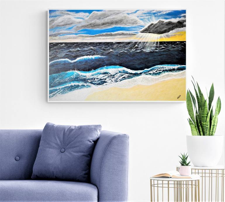 Original Seascape Painting by Jacks ninan