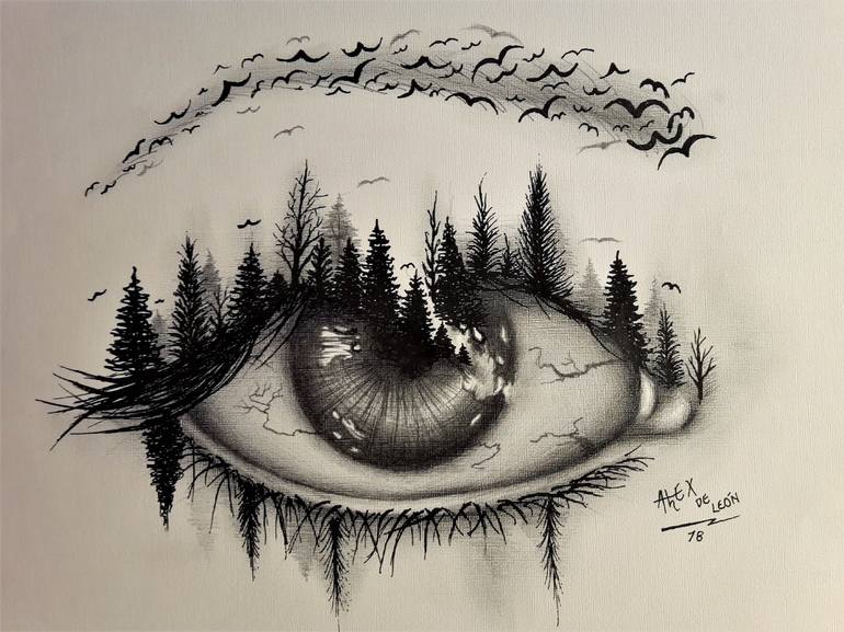 Naturaleza subjetiva Drawing by Alex de Leon | Saatchi Art