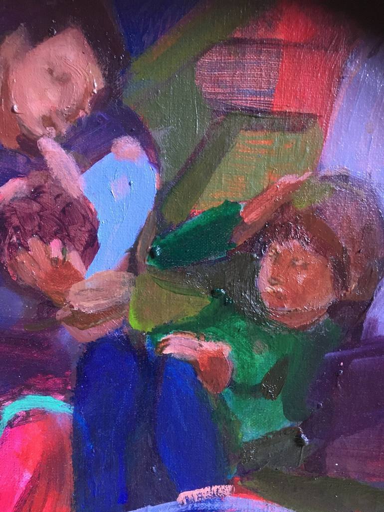 Original Expressionism Family Painting by Anna McNeil