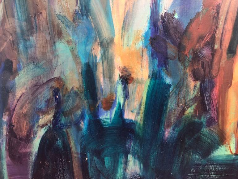 Original Expressionism People Painting by Anna Mcneil