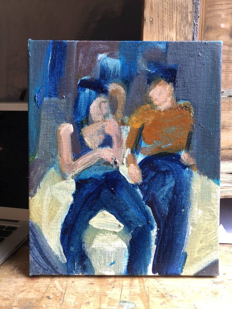 Original Neo-impressionism People Painting by Anna McNeil