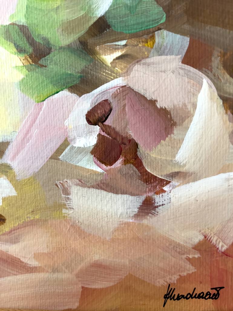 Original Abstract Garden Painting by Ines Khadraoui