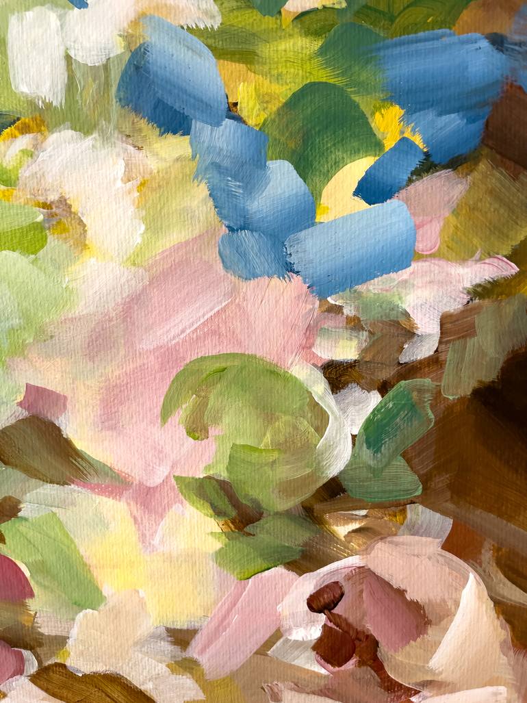 Original Abstract Garden Painting by Ines Khadraoui