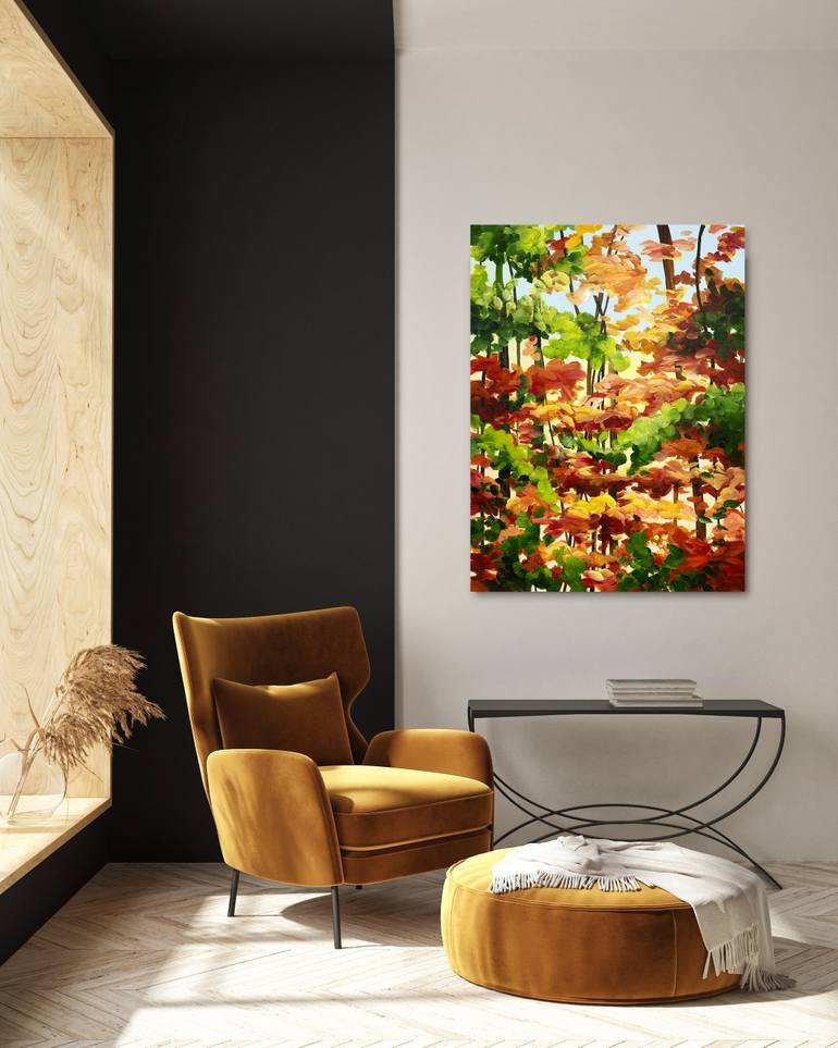 Original Abstract Landscape Painting by Ines Khadraoui