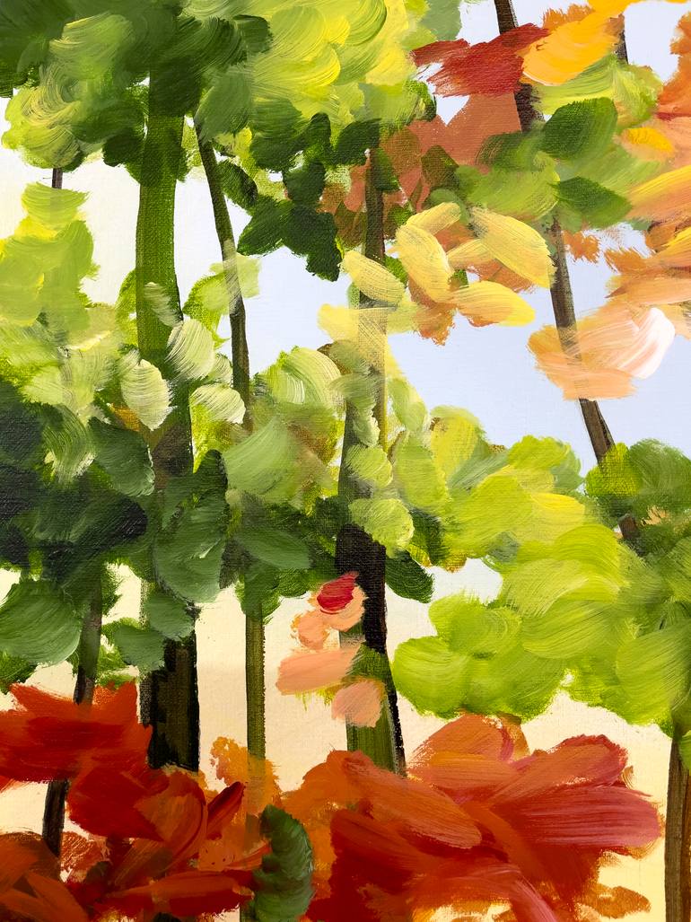 Original Abstract Landscape Painting by Ines Khadraoui