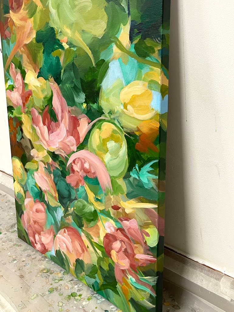 Original Abstract Floral Painting by Ines Khadraoui