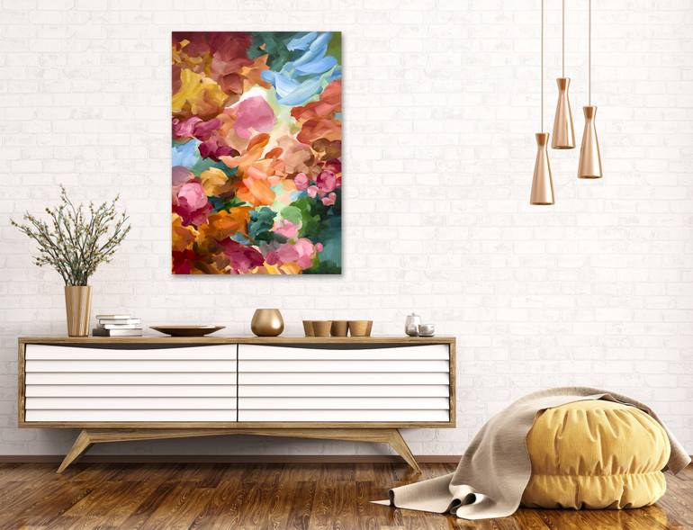 Original Abstract Expressionism Nature Painting by Ines Khadraoui