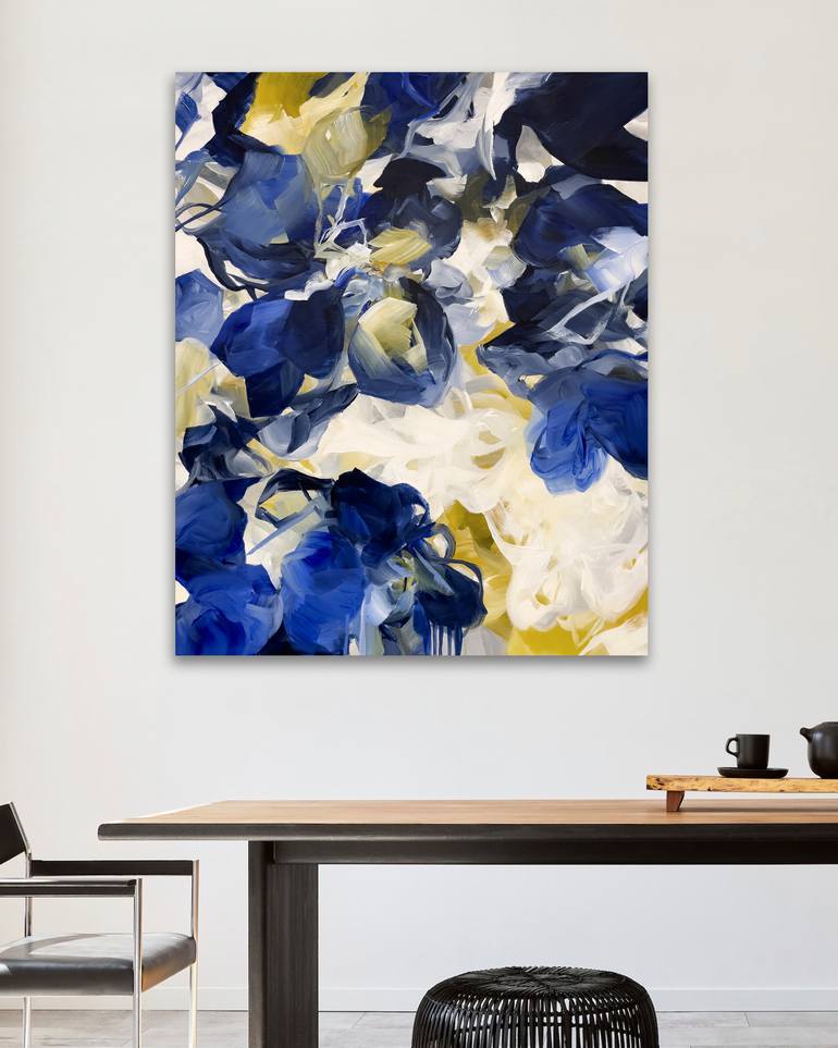 Original Abstract Floral Painting by Ines Khadraoui