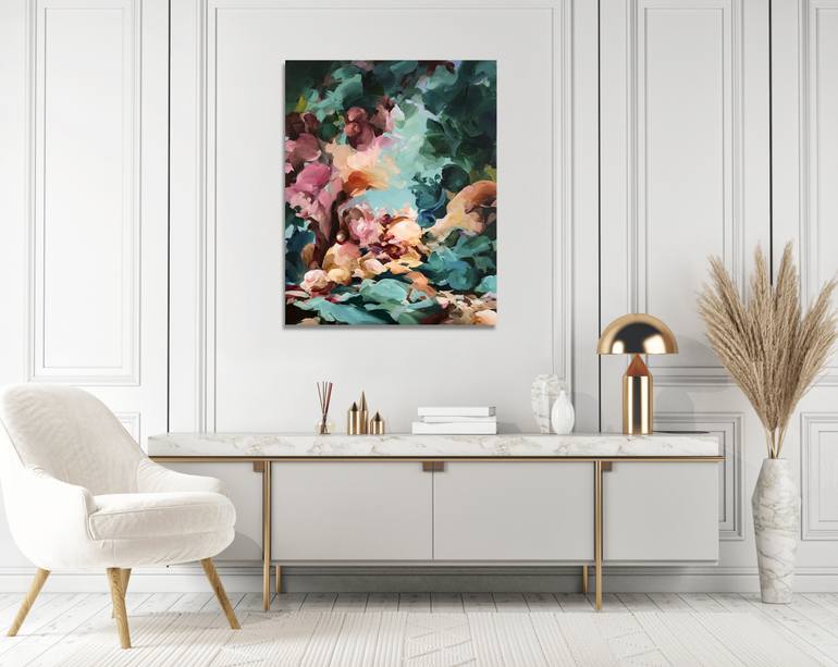 Original Abstract Expressionism Nature Painting by Ines Khadraoui