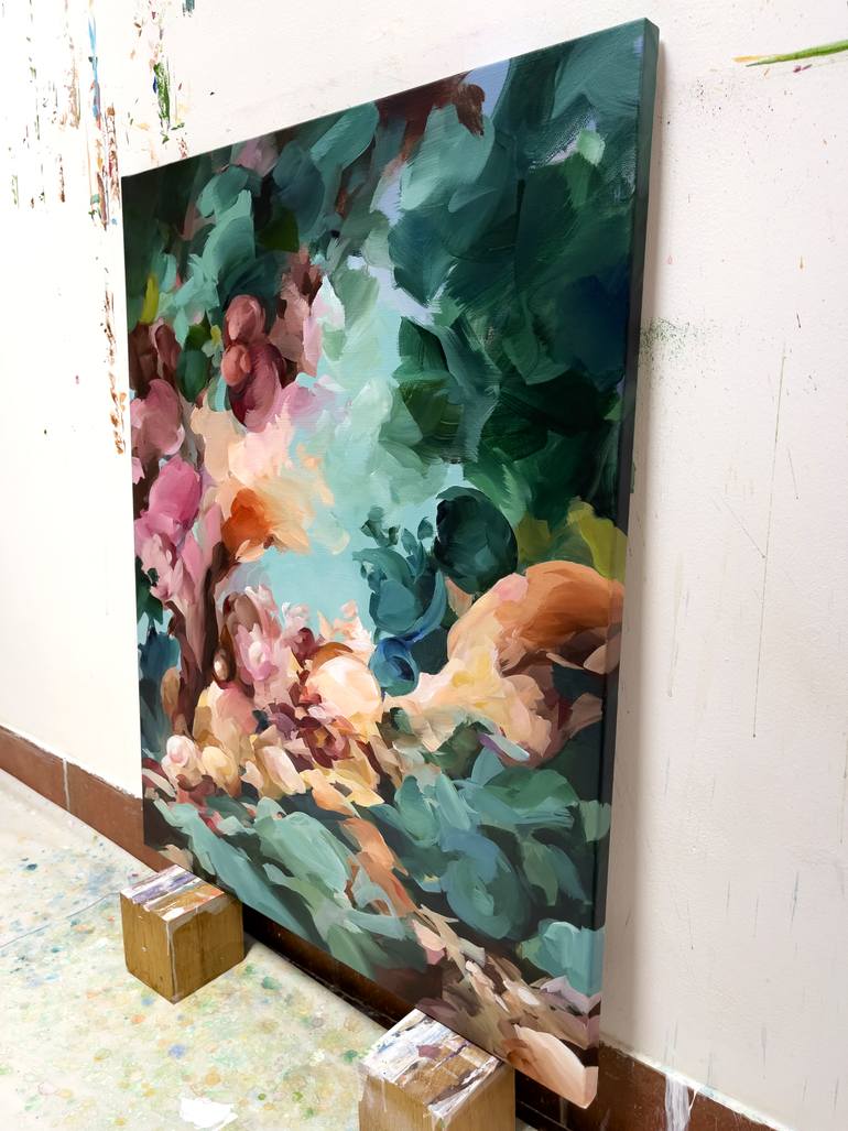 Original Abstract Expressionism Nature Painting by Ines Khadraoui