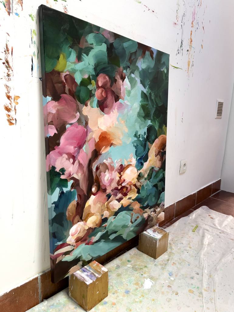 Original Abstract Expressionism Nature Painting by Ines Khadraoui