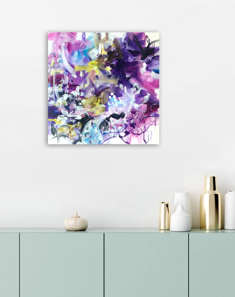 Original Abstract Expressionism Abstract Painting by Ines Khadraoui