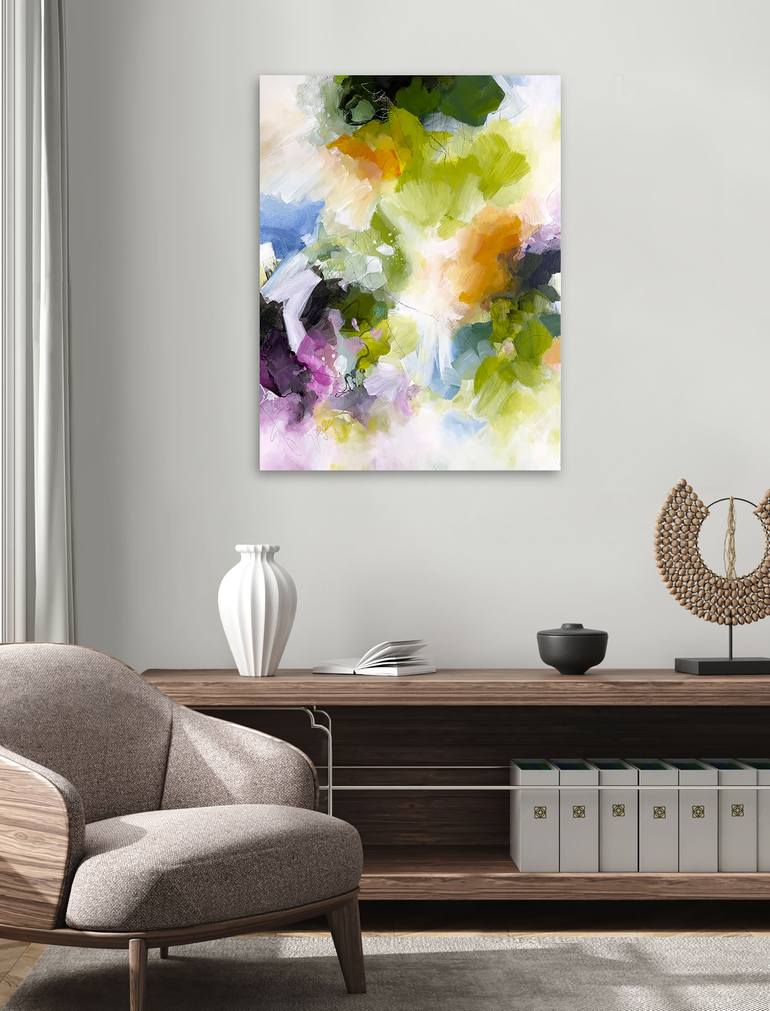 Original Abstract Expressionism Abstract Painting by Ines Khadraoui